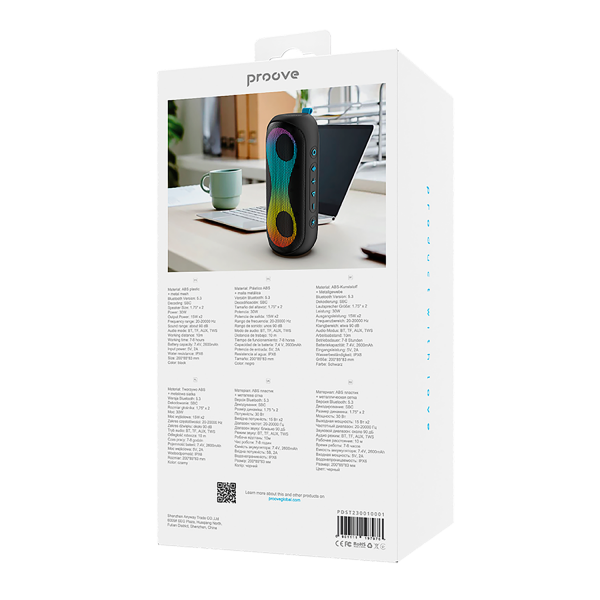 Proove SoundTrap 2 Portable Speaker 30W  PDST230010001 Proove SoundTrap 2 Portable Speaker 30W  PDST230010001